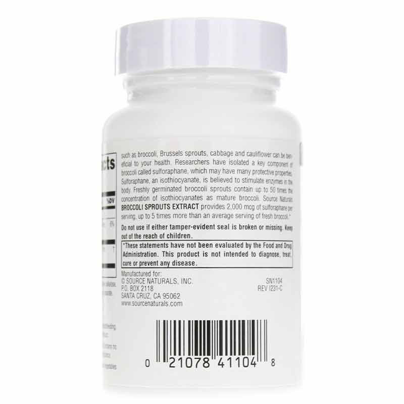 Broccoli Sprouts Extract, 60 Tablets, by Source Naturals, image #3