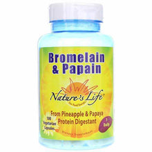 Bromelain & Papain, 100 Veg Capsules, by Natures Life