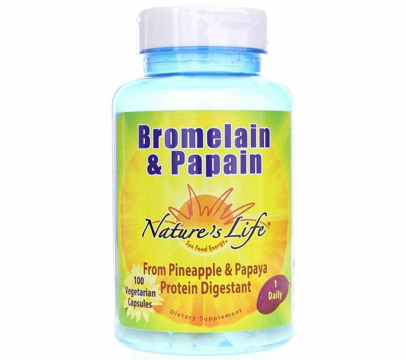 Bromelain & Papain, 100 Veg Capsules, by Natures Life