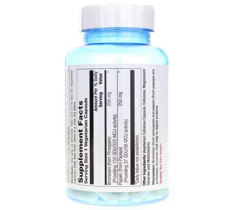 Bromelain & Papain, 100 Veg Capsules, by Natures Life, image #3