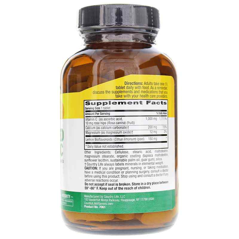Buffered Vitamin C 1000 Mg, 100 Tablets, by Country Life, image #2