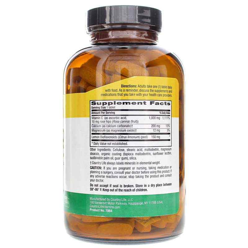 Buffered Vitamin C 1000 Mg, 250 Tablets, by Country Life, image #2