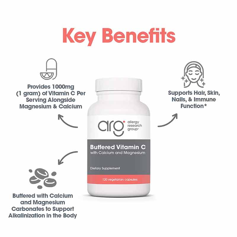 Buffered Vitamin C Capsules, by Allergy Research Group, image #5