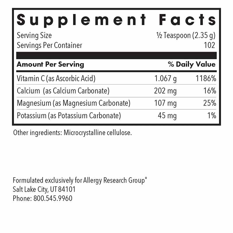 Buffered Vitamin C Powder, by Allergy Research Group, image #3