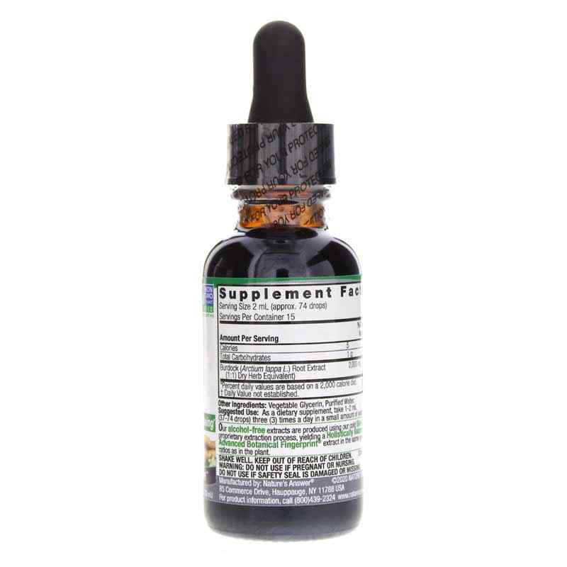 Burdock Root Extract Alcohol-Free, by Natures Answer, image #2