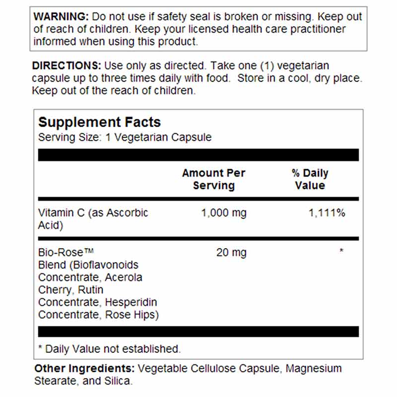 C Complex 1,000 Mg, 100 Veg Capsules, by Natures Life, image #2