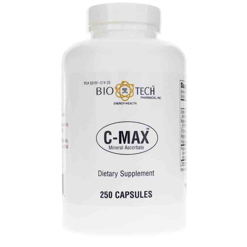 C-MAX Mineral Ascorbate, 250 Capsules, by Bio-Tech Pharmacal