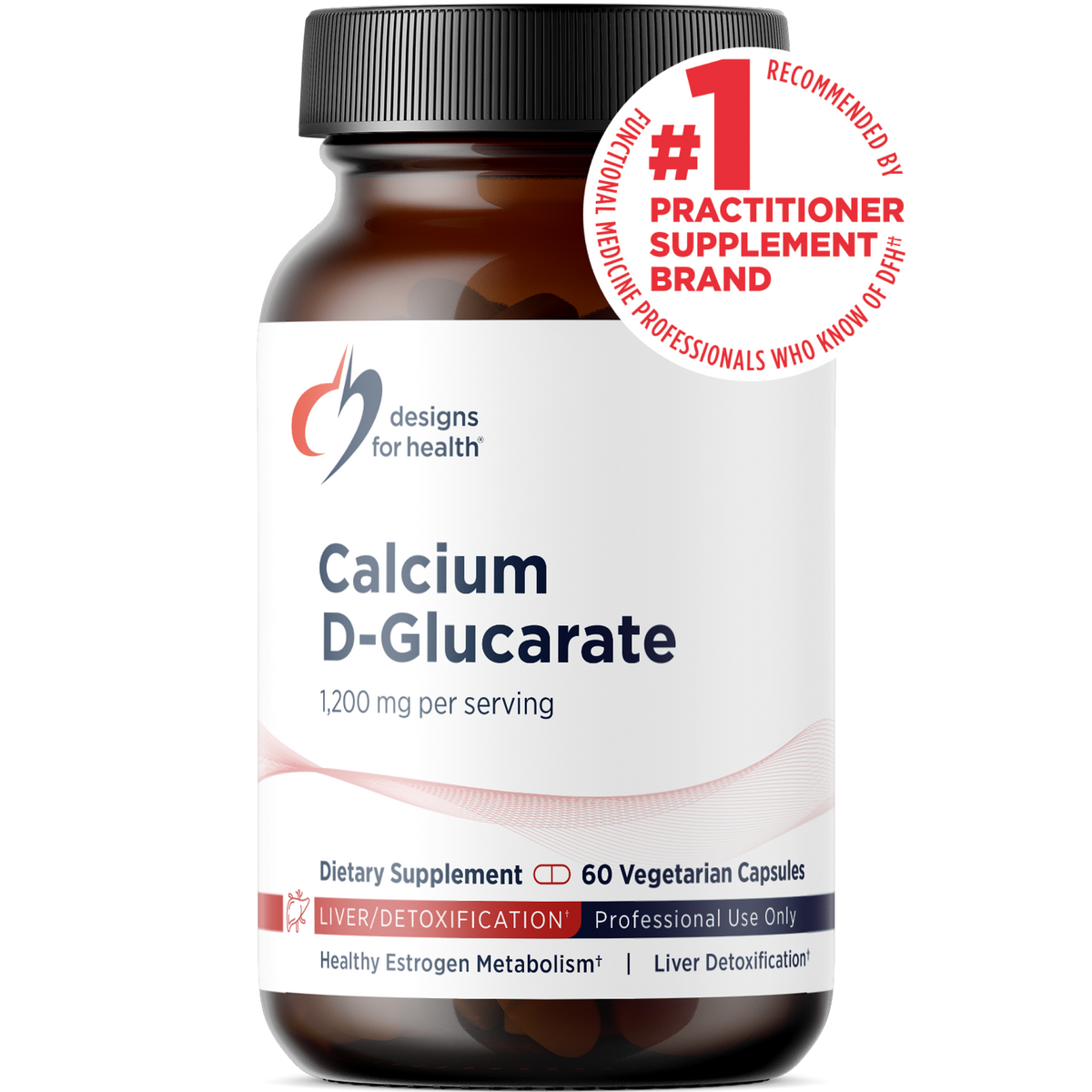 Calcium D-Glucarate, 60 Veg Capsules, by Designs For Health