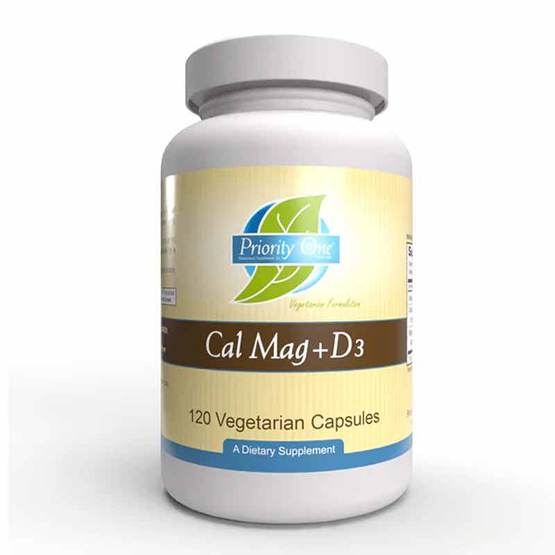 Cal Mag + D3, 120 Vegetarian Capsules, by Priority One