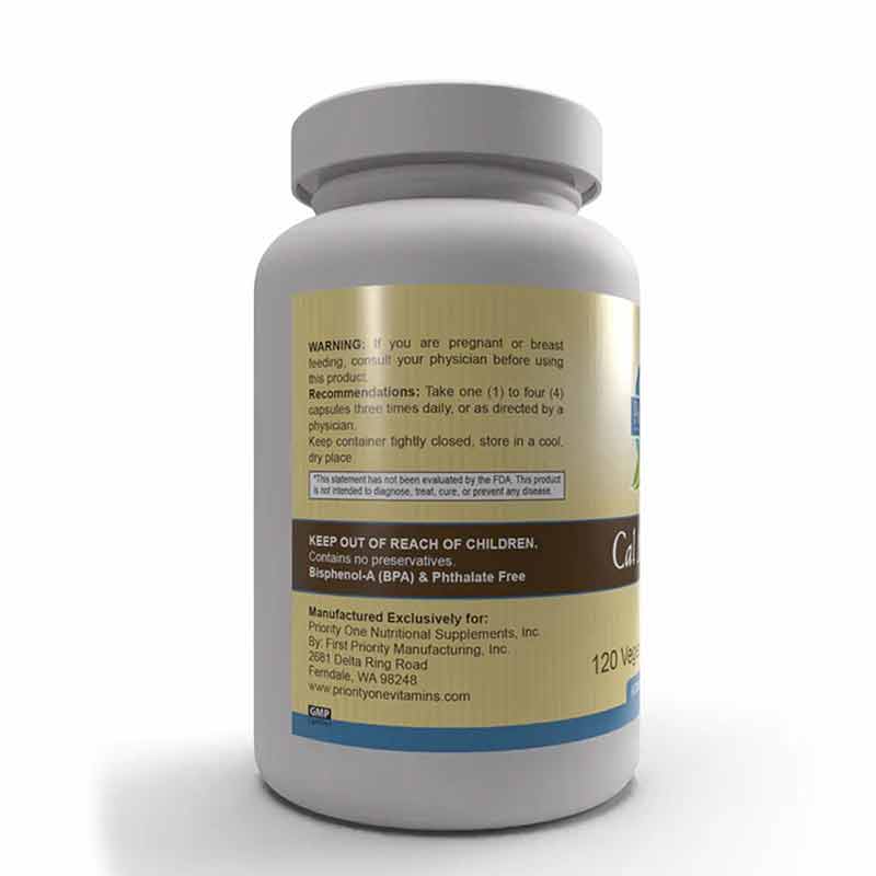 Cal Mag + D3, 120 Vegetarian Capsules, by Priority One, image #3
