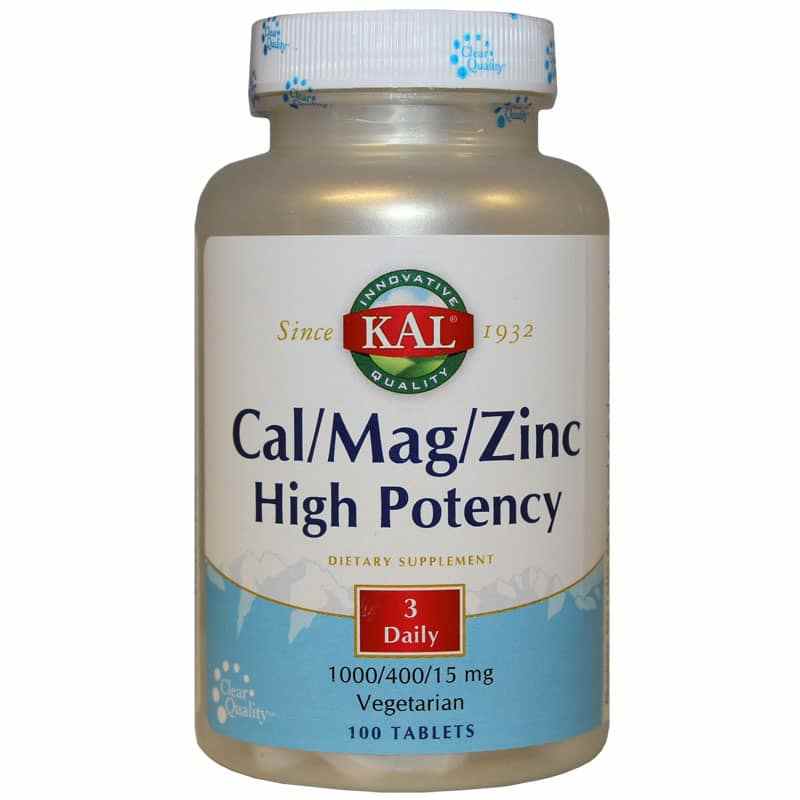 Cal/Mag/Zinc, 100 Tablets, by Kal