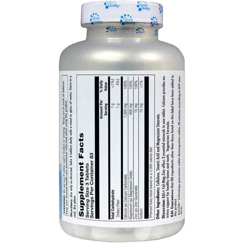 Cal/Mag/Zinc, 250 Tablets, by Kal, image #2