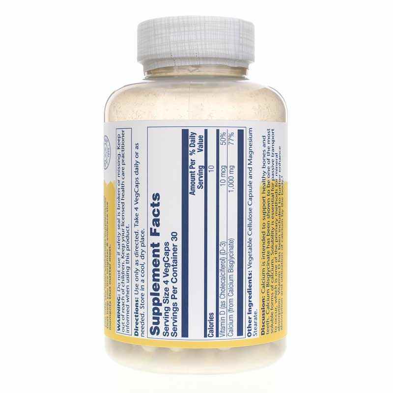 Calcium Bisglycinate with Vitamin D-3, by Solaray, image #3