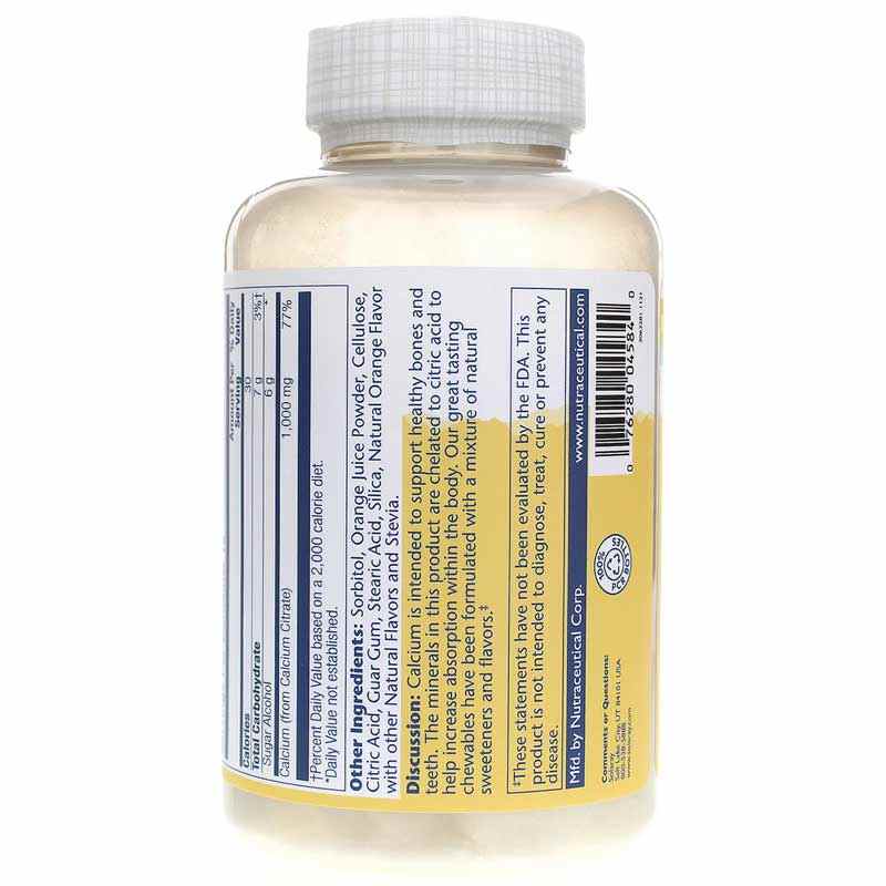 Calcium Citrate Chewable, Orange, by Solaray, image #3