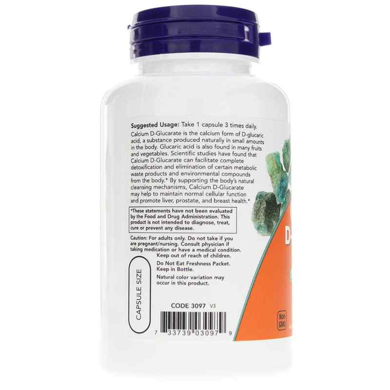 Calcium D-Glucarate 500 Mg, by NOW Foods, image #3
