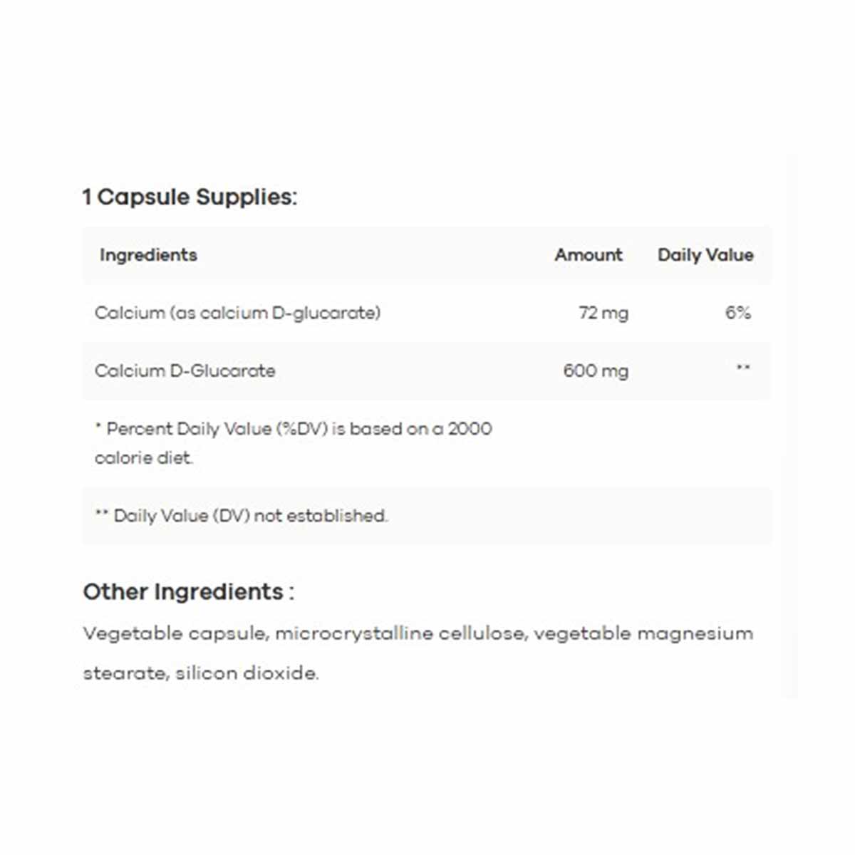 Calcium D-Glucarate Plus, 60 Capsules, by NutriDyn