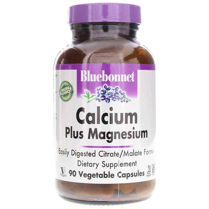 Calcium Magnesium, 90 Veg Capsules, by Bluebonnet
