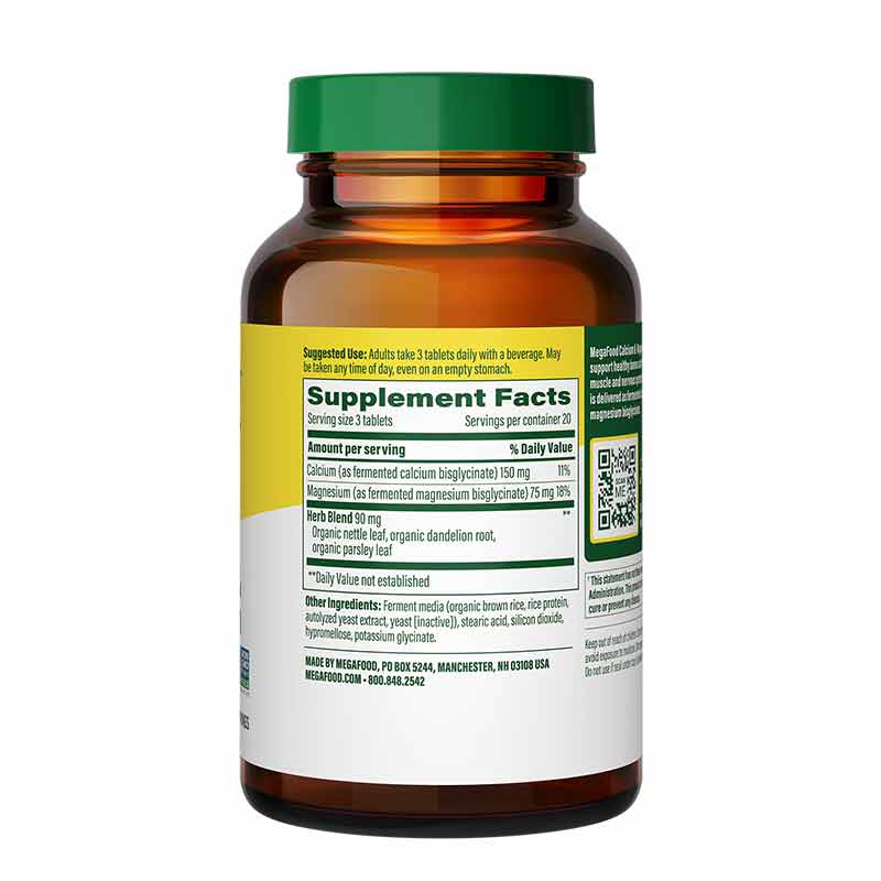 Calcium & Magnesium, 60 Tablets, by Megafood, image #2