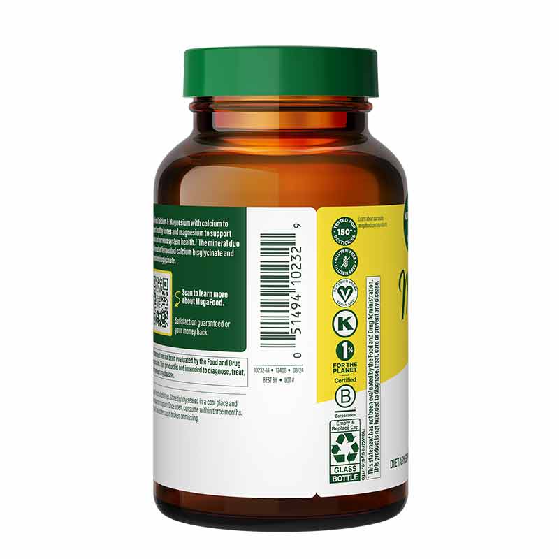 Calcium & Magnesium, 90 Tablets, by Megafood, image #3
