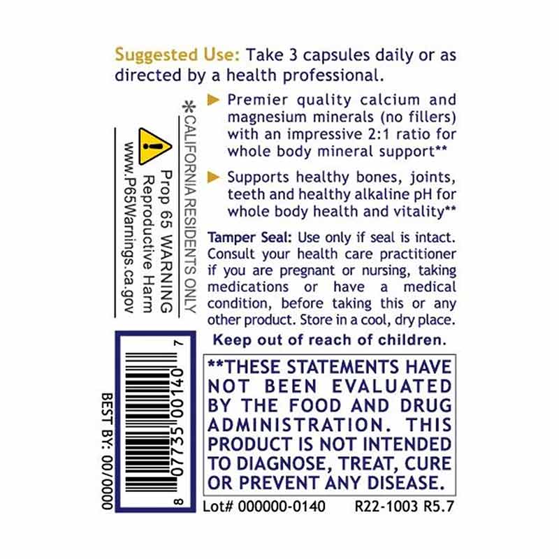 Calcium Magnesium Plus, 90 Veg Capsules, by Premier Research Labs, image #3