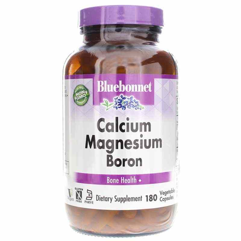 Calcium Magnesium Plus Boron, 180 Veg Capsules, by Bluebonnet