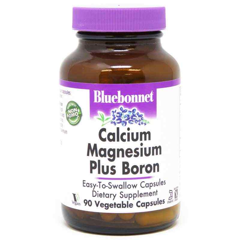Calcium Magnesium Plus Boron, 90 Veg Capsules, by Bluebonnet