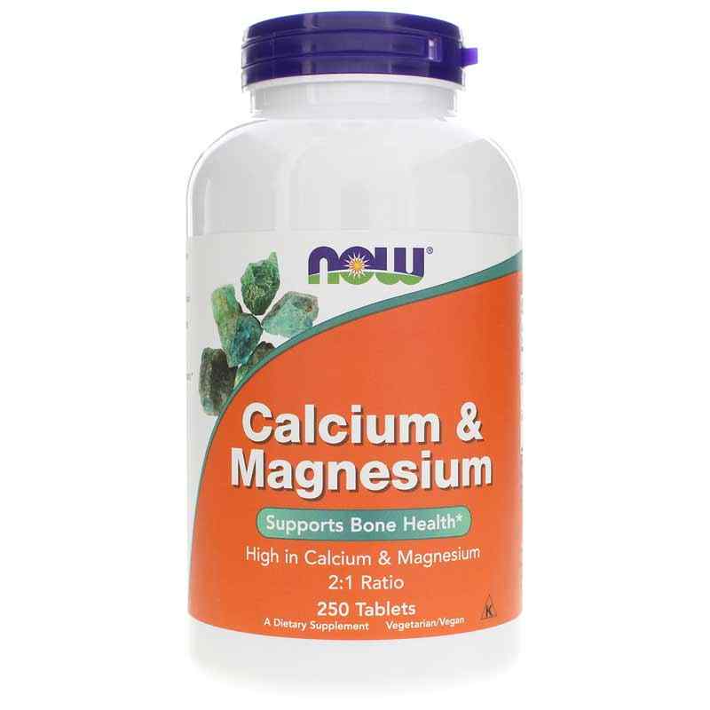 Calcium & Magnesium, 250 Tablets, by NOW Foods