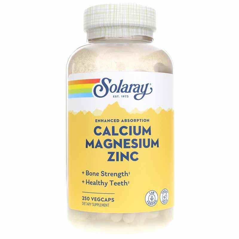 Calcium Magnesium Zinc, 250 Veg Capsules, by Solaray