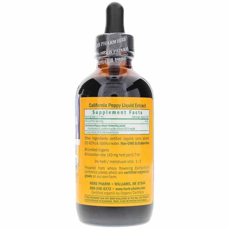California Poppy Extract, 4 Oz, by Herb Pharm, image #2
