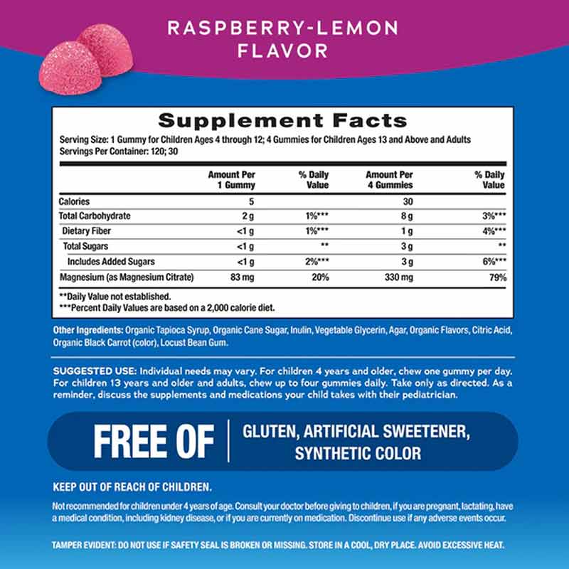 Calm Gummies Raspberry-Lemon, by Natural Vitality, image #2