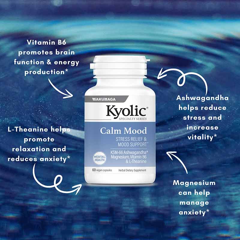 Calm Mood, 60 Vegan Capsules, by Kyolic, image #3