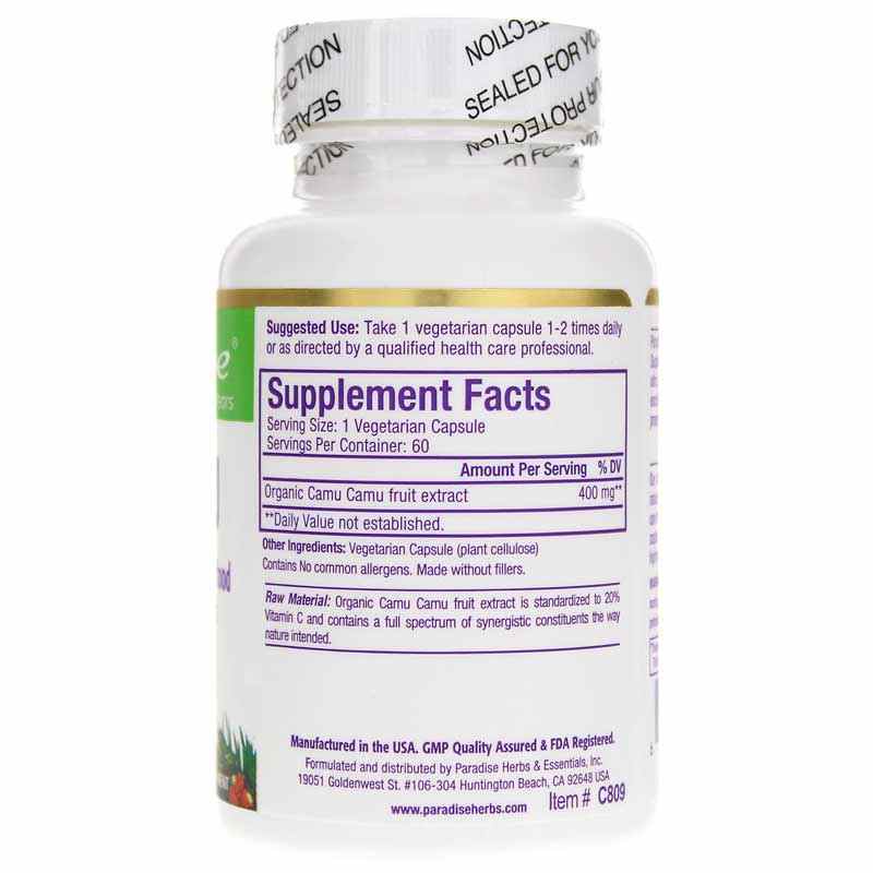 Camu Camu, 60 Veg Capsules, by Paradise Herbs, image #2