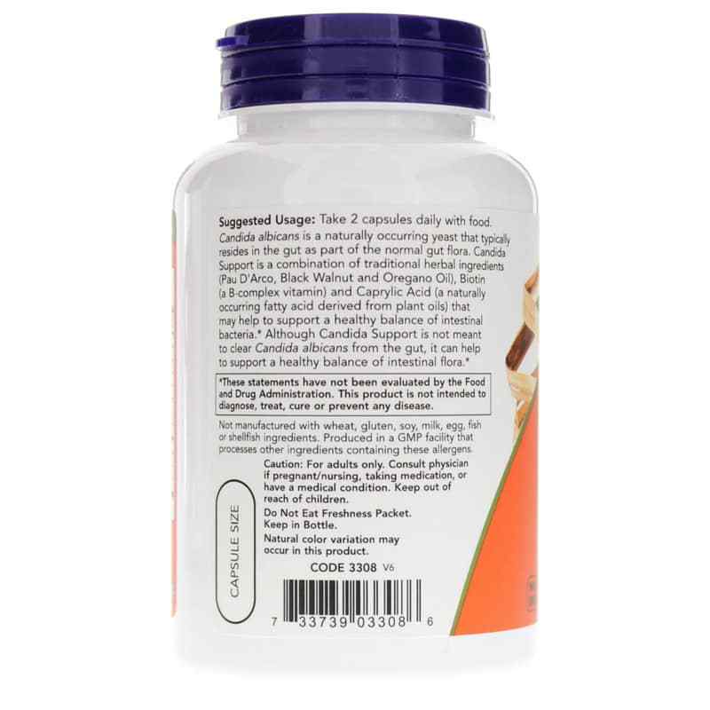 Candida Support, 180 Veg Capsules, by NOW Foods, image #3