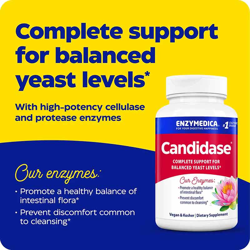 Candidase, 42 Capsules, by Enzymedica, image #3