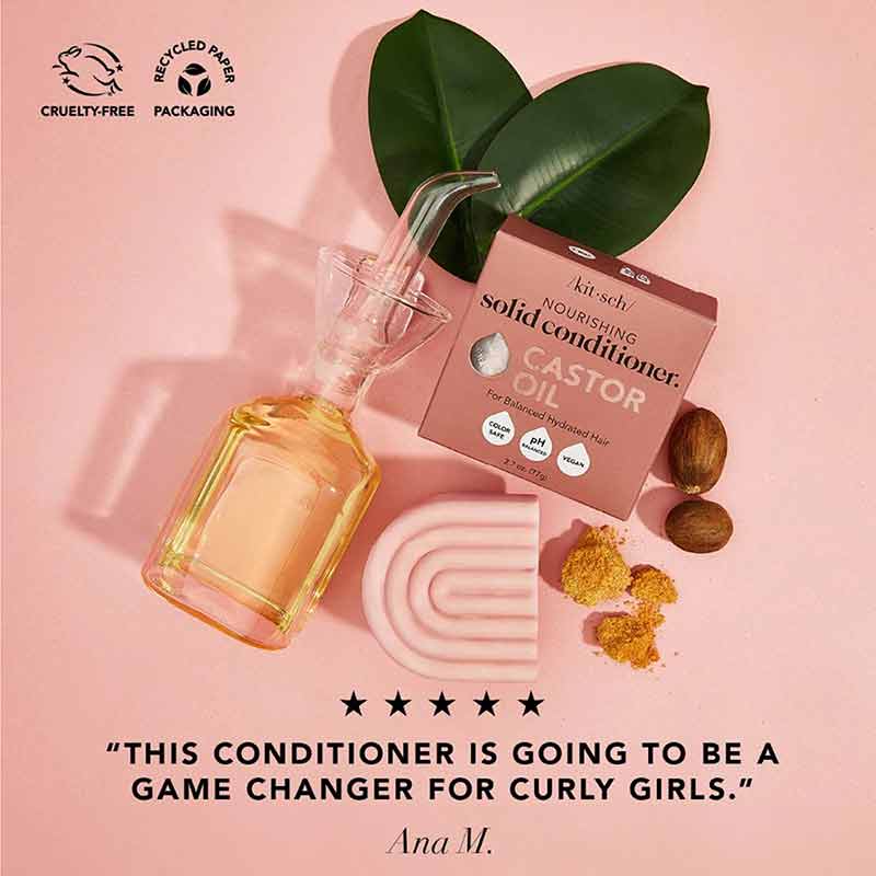 Castor Oil Nourishing Conditioner Bar, 1 Bar, by Kitsch, image #2