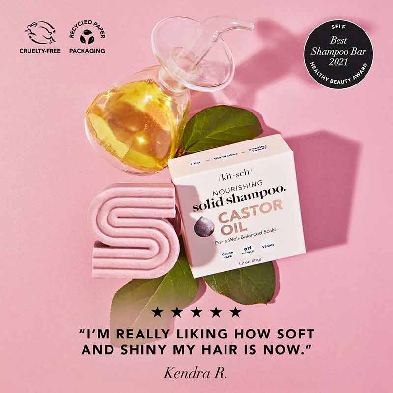 Castor Oil Nourishing Shampoo Bar, by Kitsch, image #4