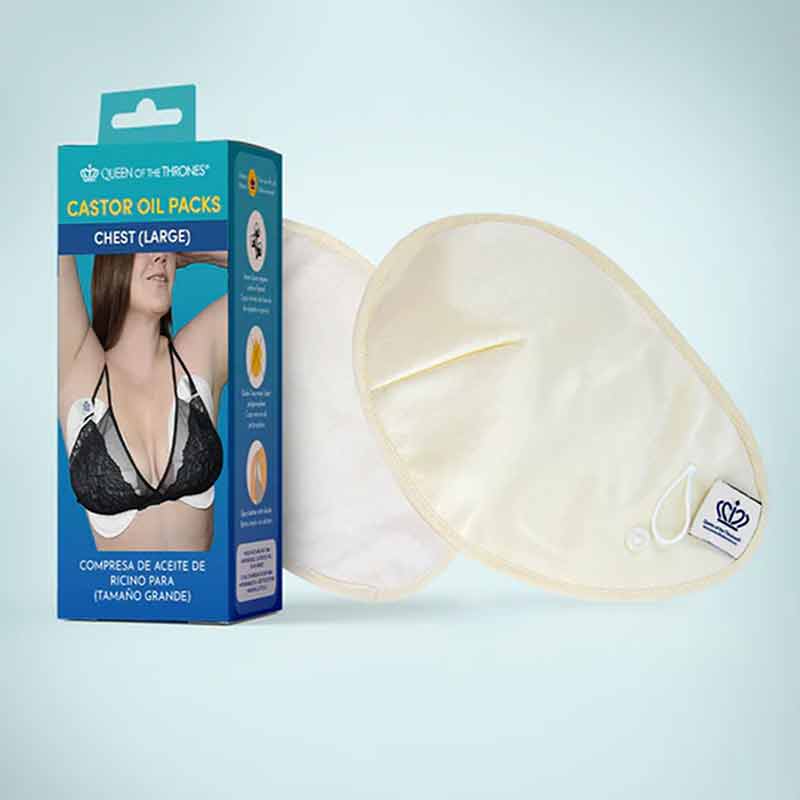 Castor Oil Pack For Breasts - Large, Cup Size D+, by Queen of the Thrones