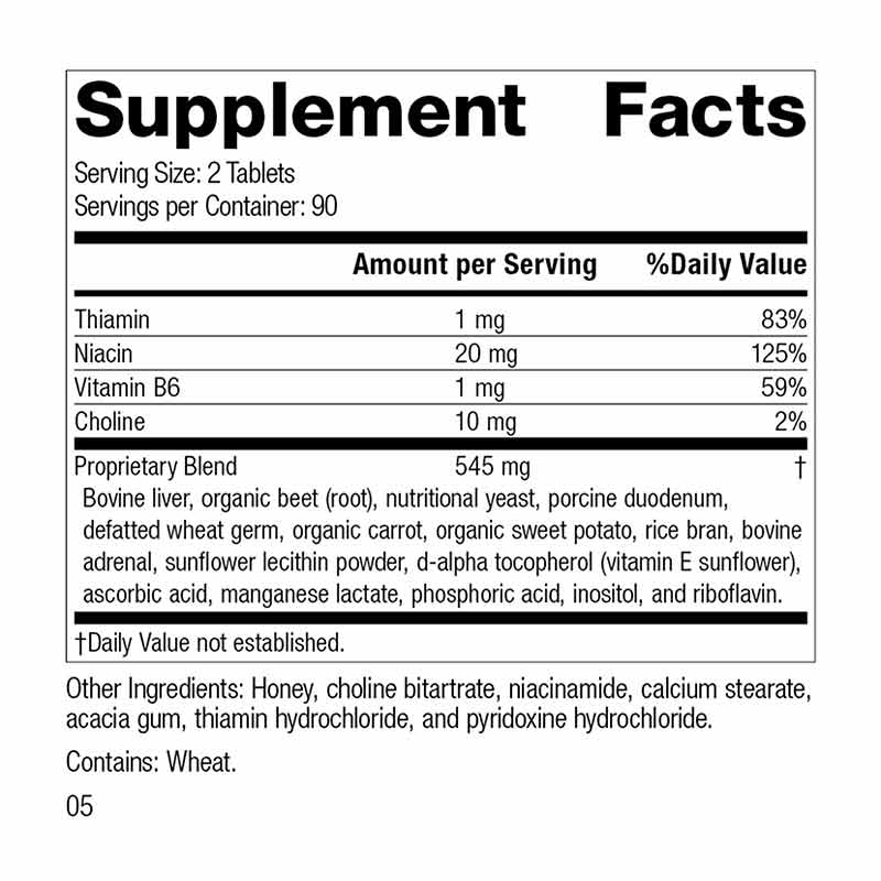 Cataplex B, 180 Tablets, by Standard Process, image #2