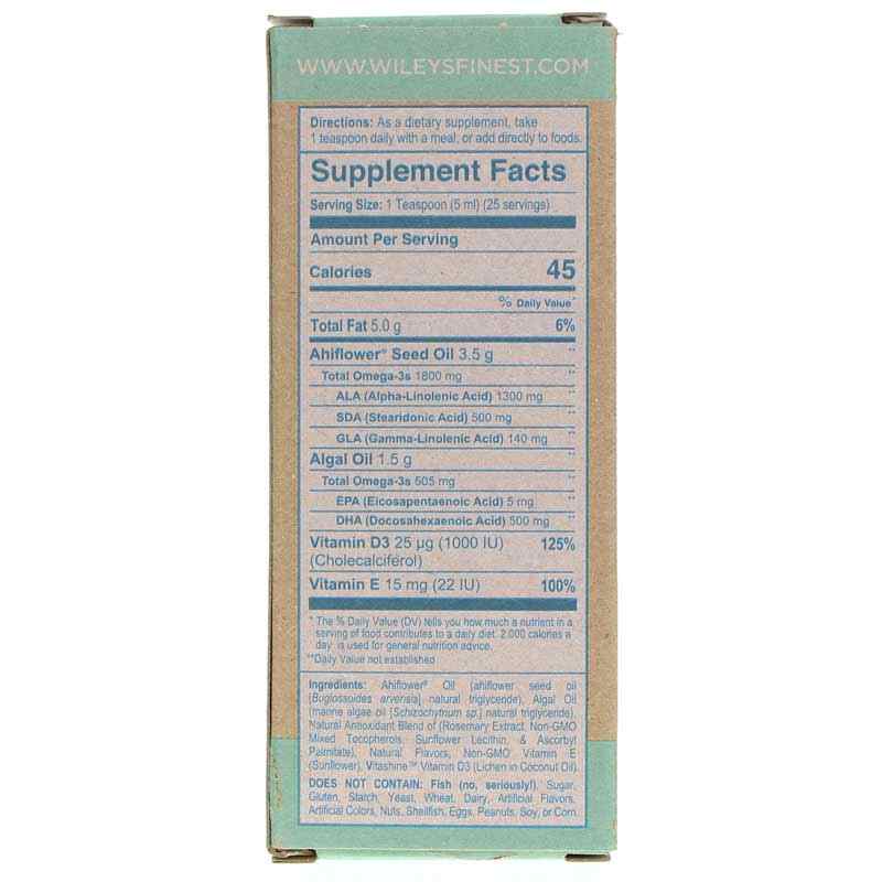 CatchFree Omega-3 Liquid Vegan, by Wiley's Finest, image #3