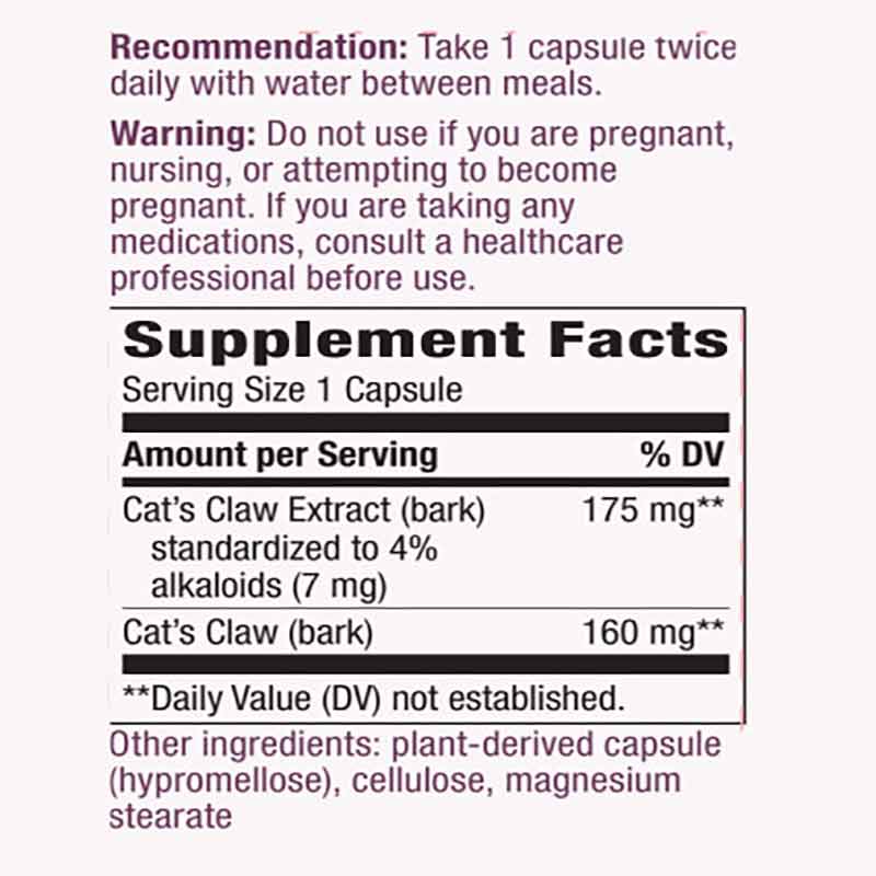 Cat's Claw Premium Extract, by Natures Way, image #2