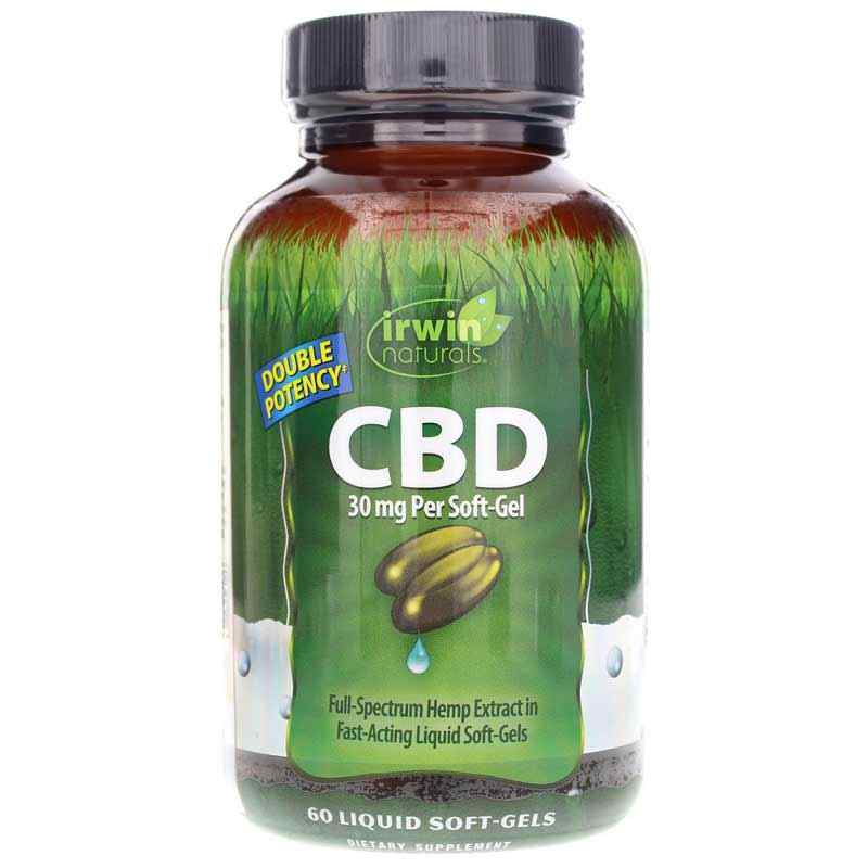 CBD 30 Mg, 60 Liquid Softgels, by Irwin Naturals