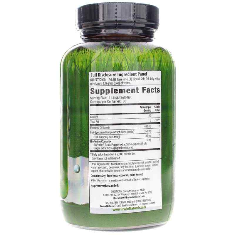 CBD 30 Mg, 90 Liquid Softgels, by Irwin Naturals, image #2