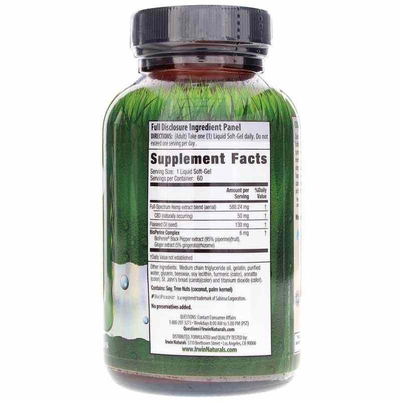 CBD 50 Mg, 60 Liquid Softgels, by Irwin Naturals, image #2
