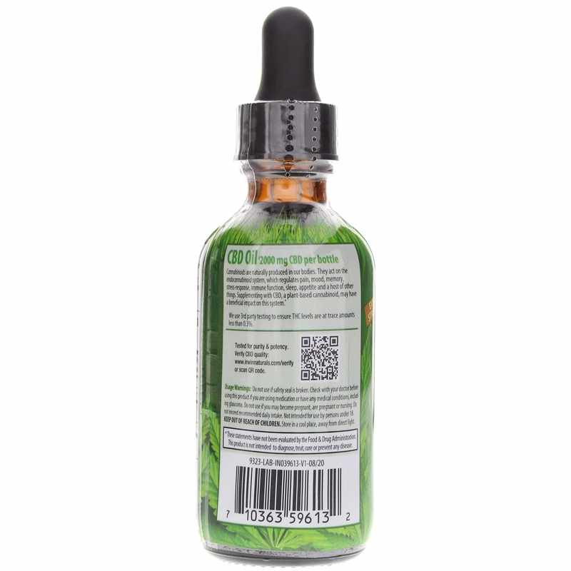 CBD Oil 2000 Mg, Unflavored, by Irwin Naturals, image #3