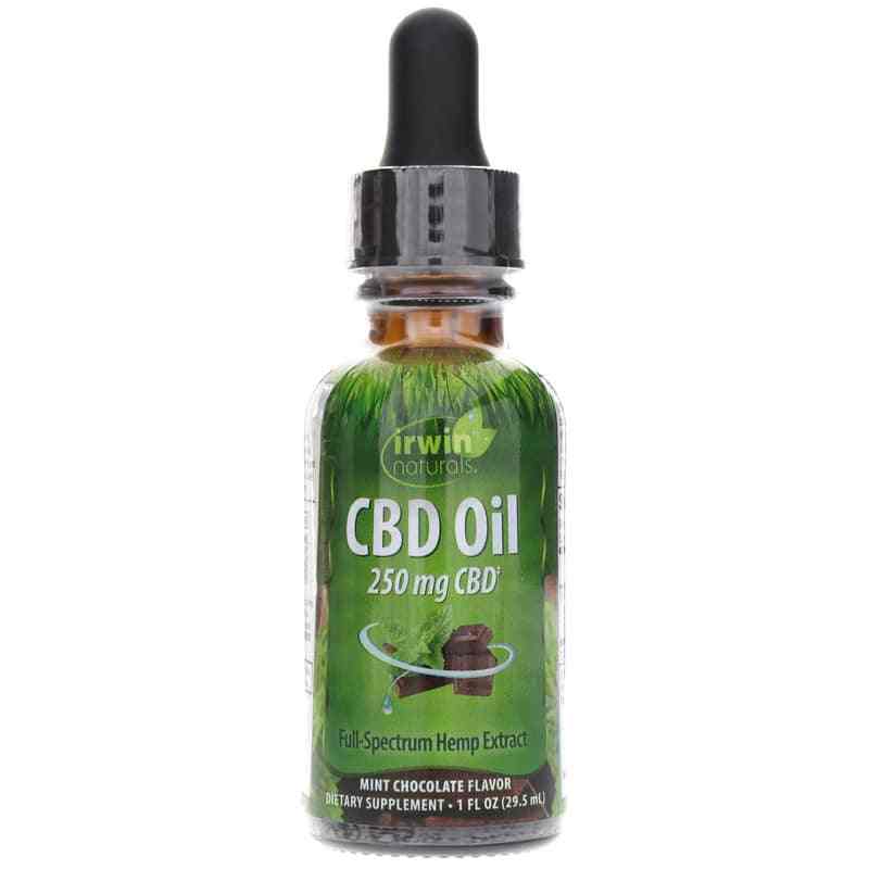 CBD Oil 250 Mg, Mint Chocolate, by Irwin Naturals