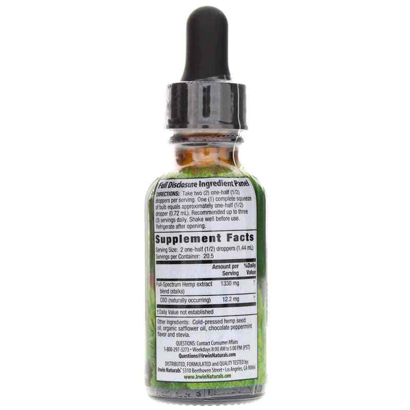 CBD Oil 250 Mg, Mint Chocolate, by Irwin Naturals, image #2