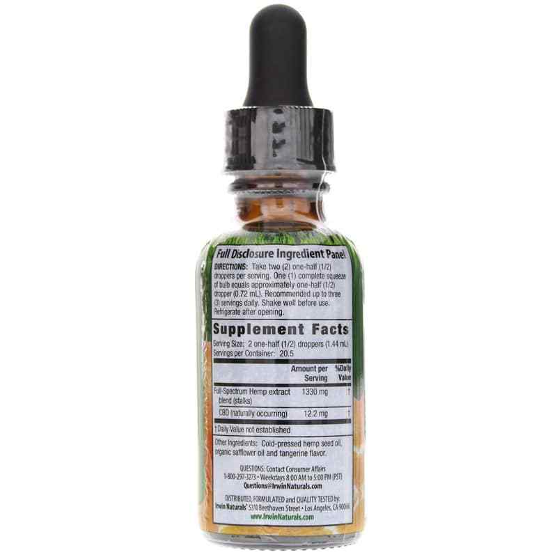 CBD Oil 250 Mg, Tangerine, by Irwin Naturals, image #2