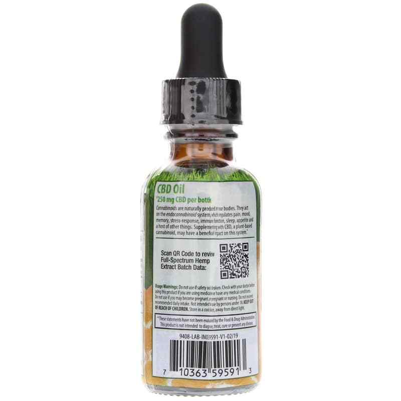 CBD Oil 250 Mg, Tangerine, by Irwin Naturals, image #3