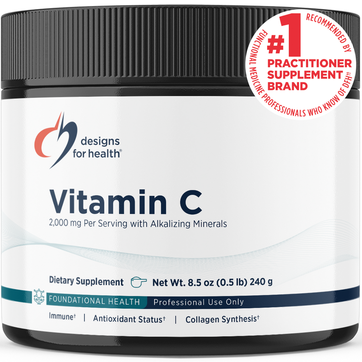 Vitamin C Buffered Powder, 8.5 Oz, by Designs For Health