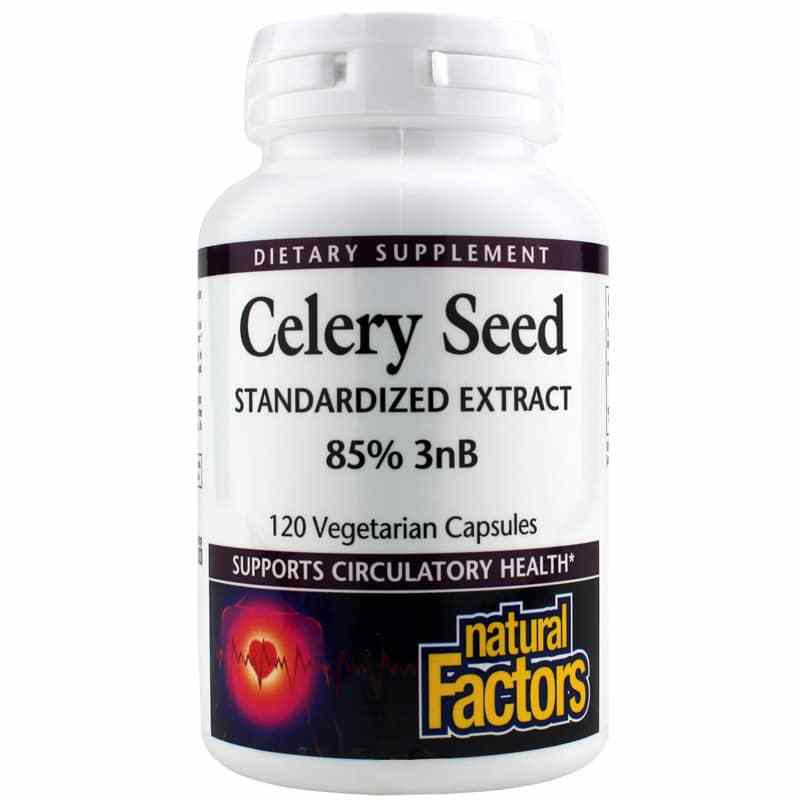 Celery Seed Standardized Extract, 120 Veg Capsules, by Natural Factors